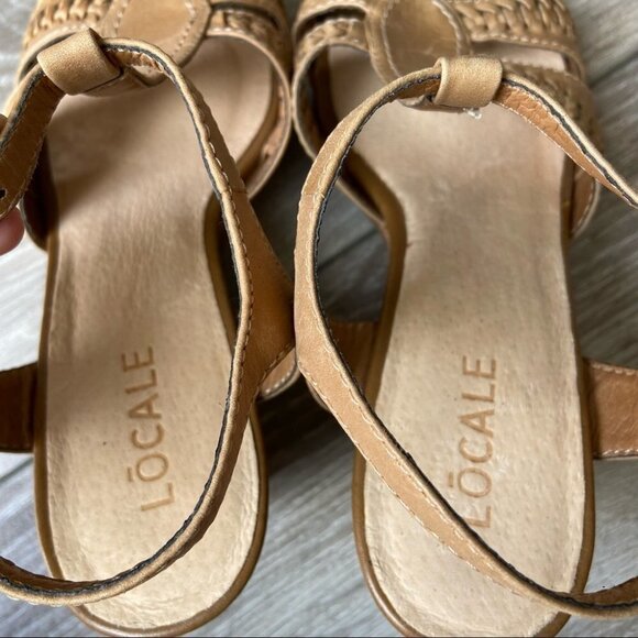 Locale Braided Leather Cork Wedge Heel Sandal - Picture 6 of 11
